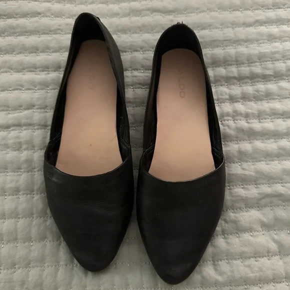 ALDO Black Flats Size 7 - Picture 3 of 10